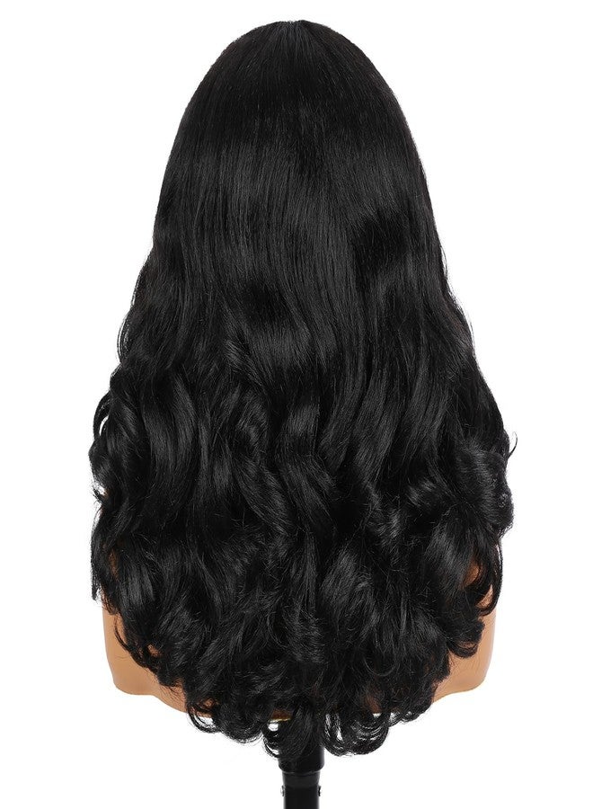 Quantum Love V Part Yaki Curly Wigs for Black Women Afro Curly V Part Synthetic Wig 16Inch Natural Black No Leave out Clip in Half Wig - Image 4